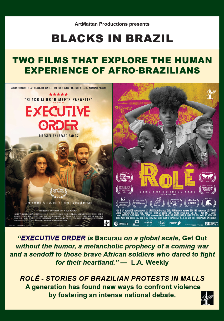 Blacks in Brazil - 2 disc set - Executive Order & Role
